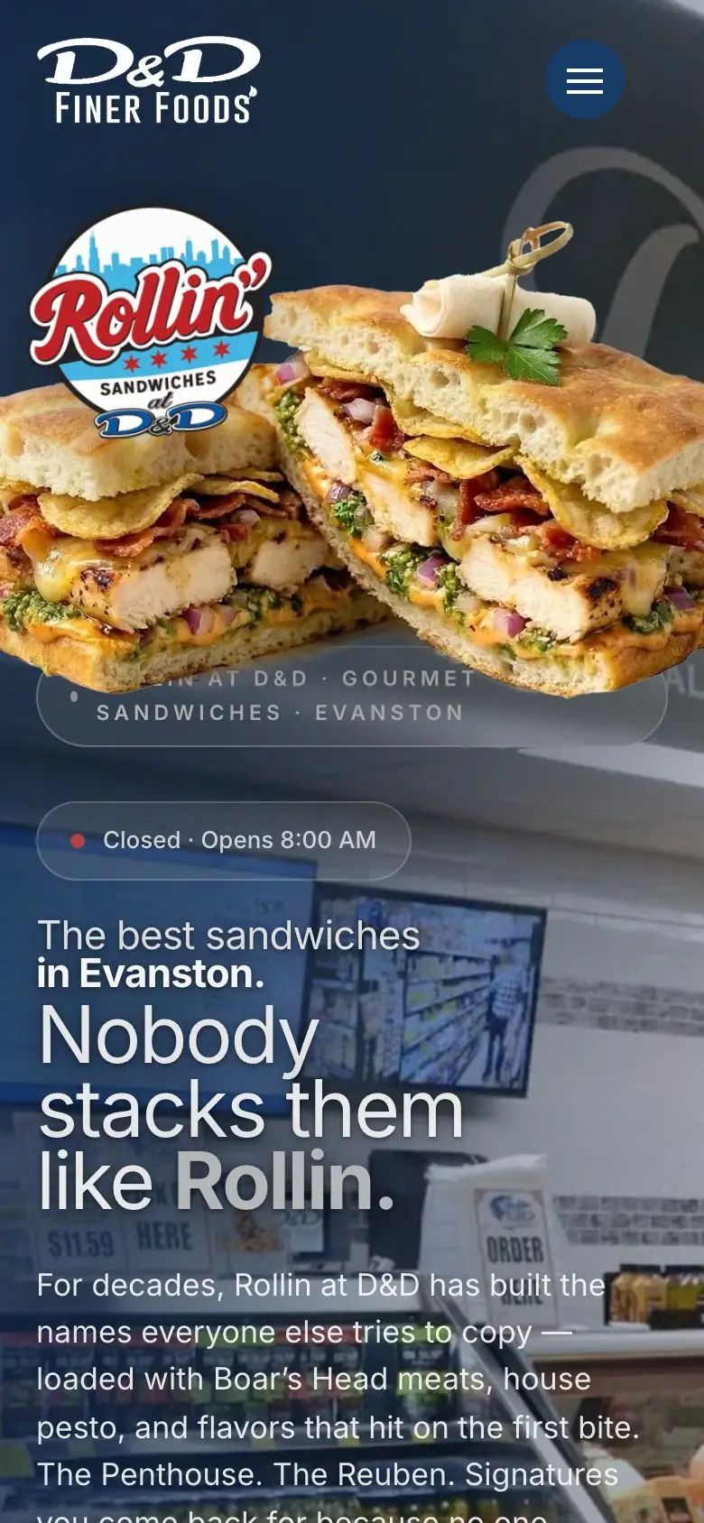 ddfinerfoods.com on a phone