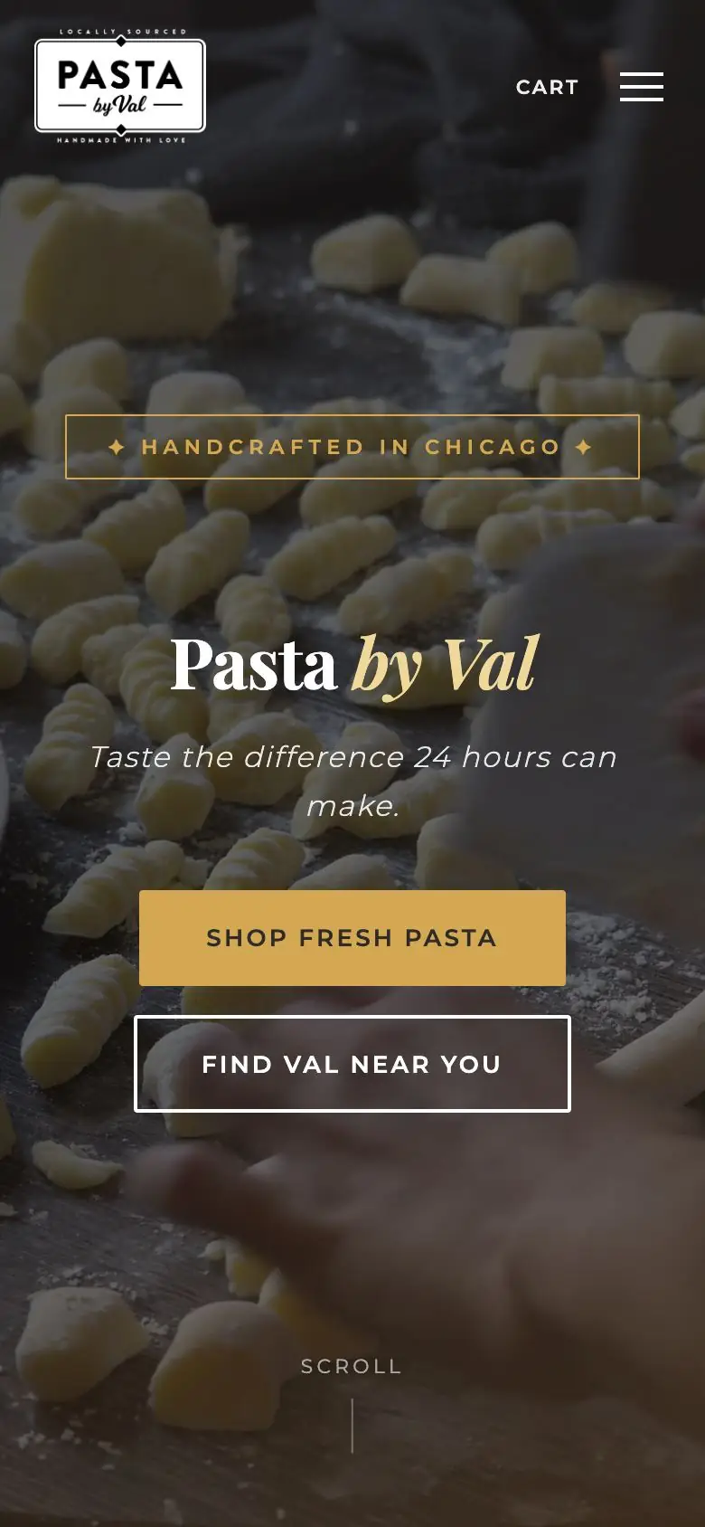 pastabyval.com on a phone