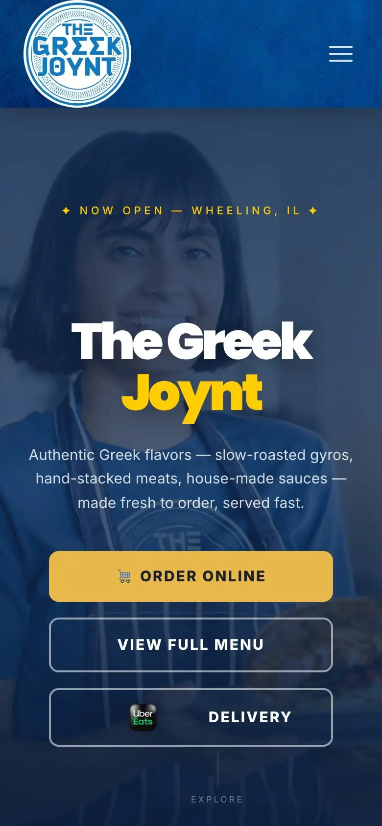 thegreekjoynt.com on a phone